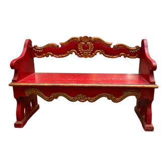 Wooden Venetian bench - 50s