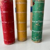 Old wooden bowling pins