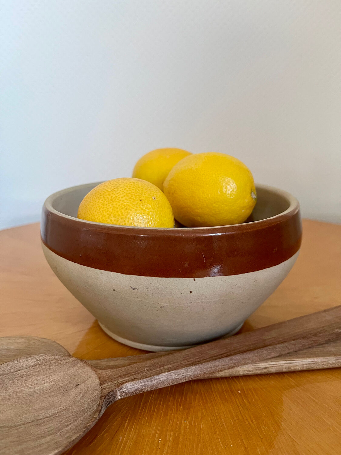 Breton salad bowl terrine dish in vintage stoneware