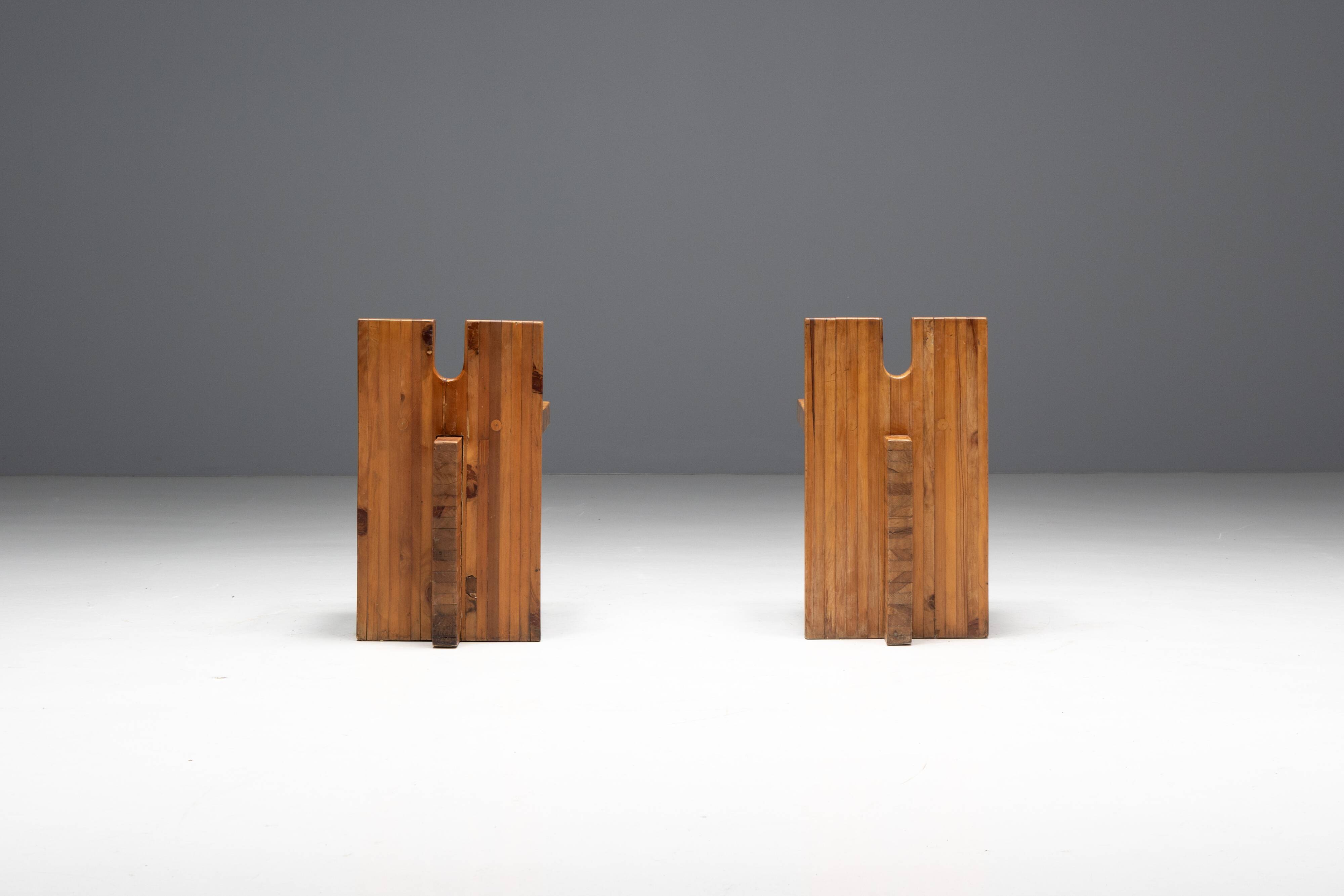 Sesc stools by lina bo bardi for sesc pompeia, brazil, 1970s