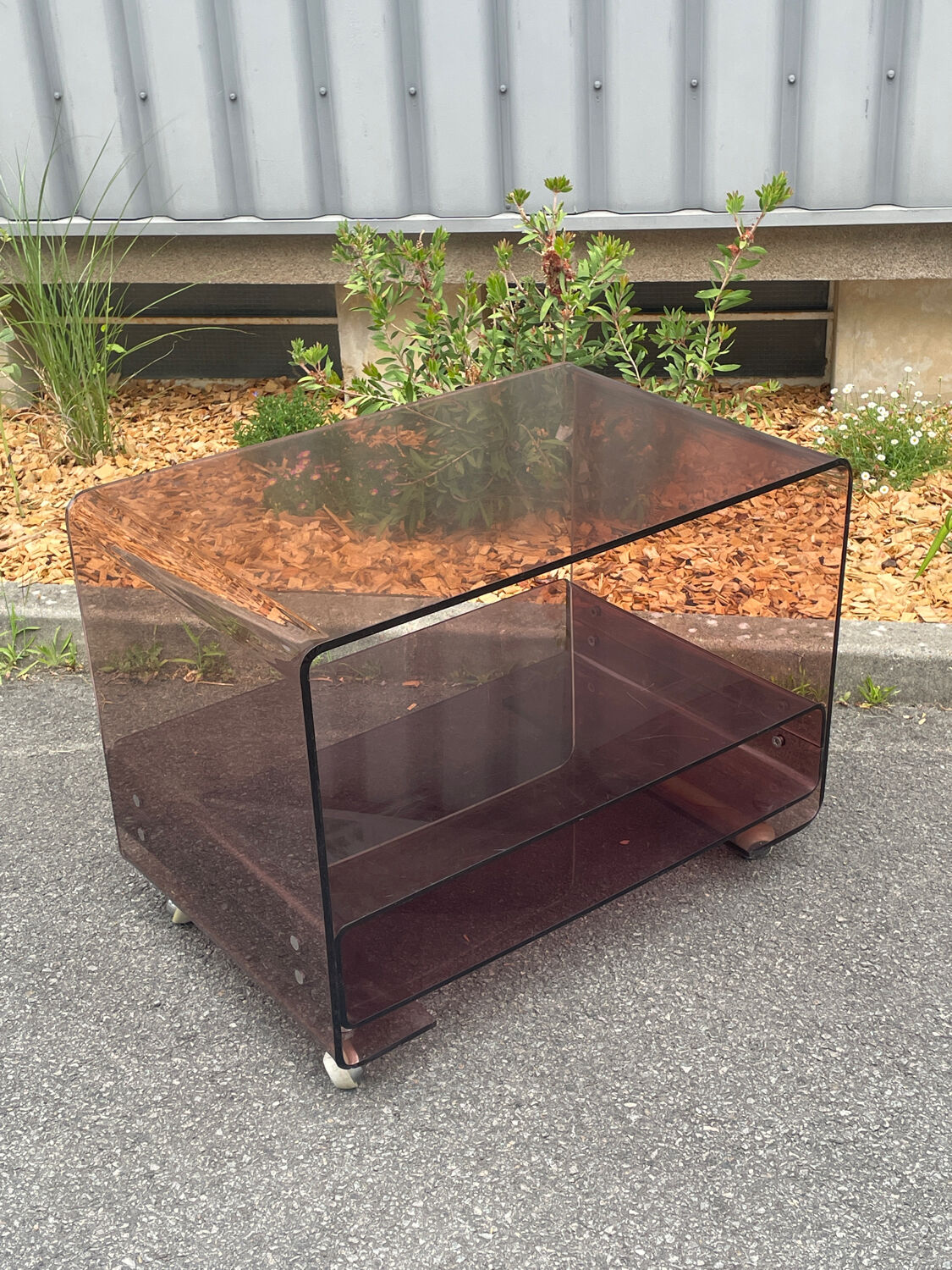Smoked Plexiglass furniture by Éric Maville