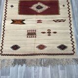 Handwoven Moroccan Rug, Tribal Rug, Taznakht Tribe Kilim Rug