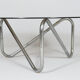 French tubular steel coffee table, 1970s.