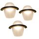Mid-Century Italian Satinated Glass Sconces, Set of 3