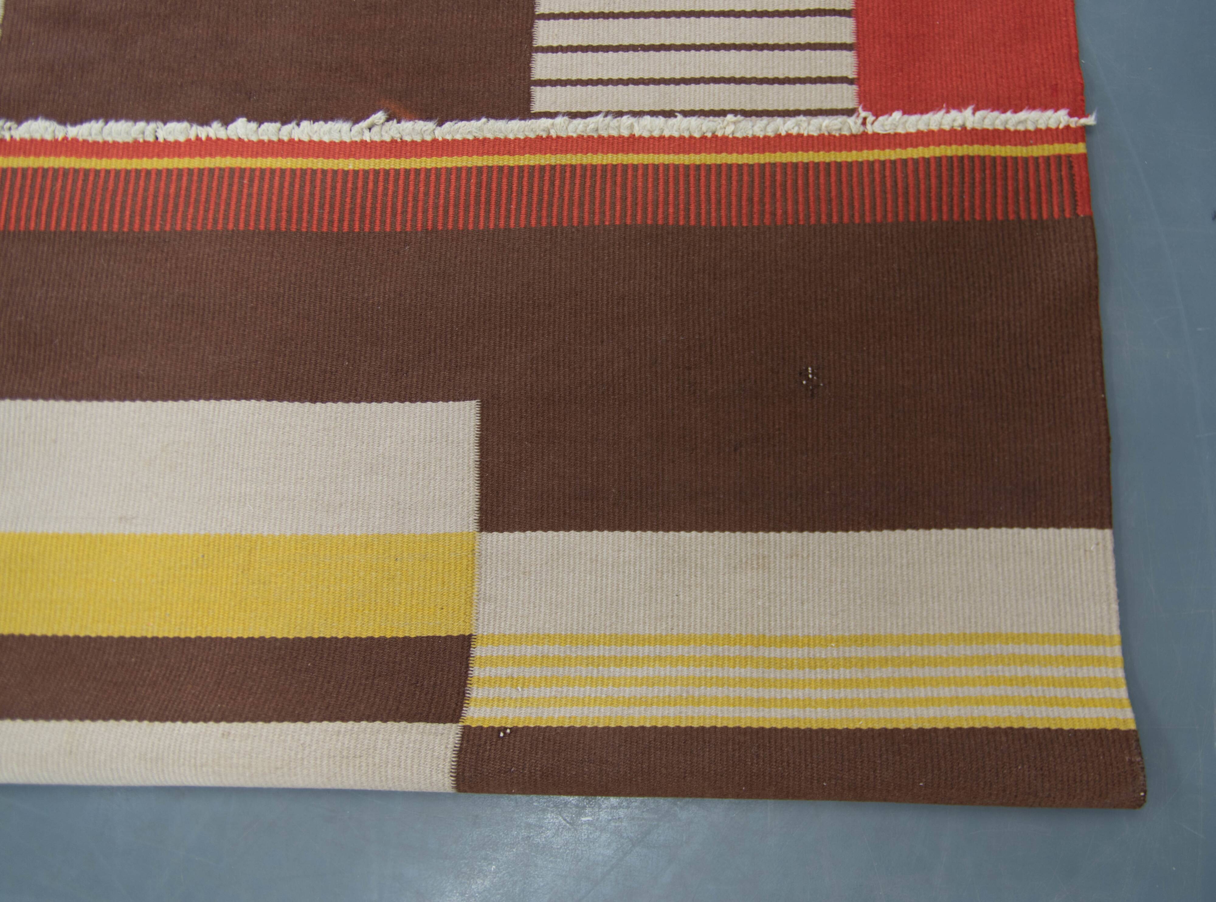 Rare Geometric Carpet by Antonin Kybal, 1948