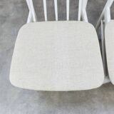 2 Scandinavian chairs with white bars from the 60s