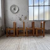 Set of 4 70s elm chairs, Regain