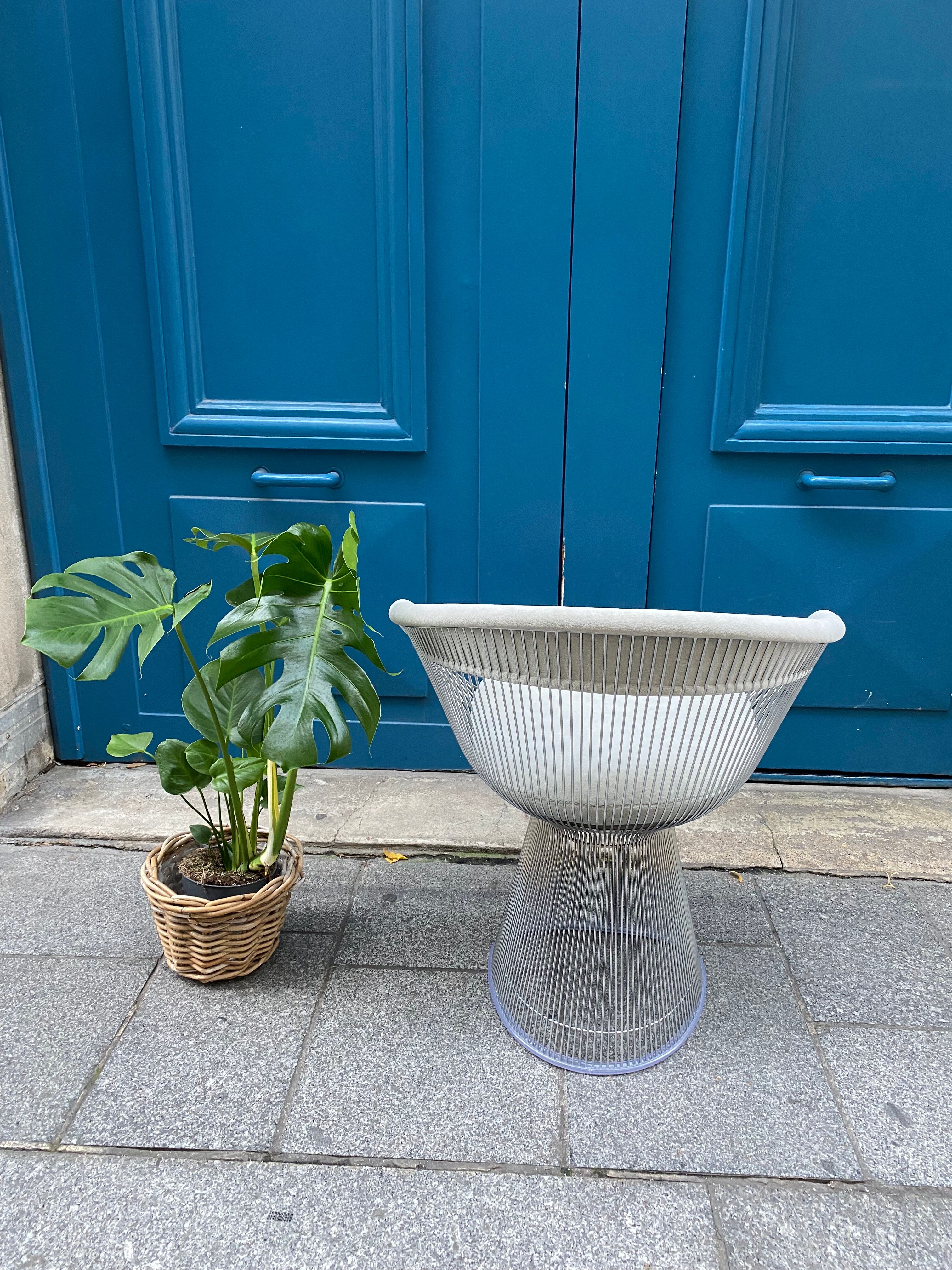 Velvet armchair by Warren Platner for Knoll
