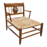 19th century straw chaise longue