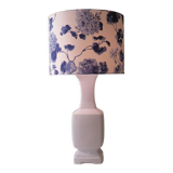 White mid-century ceramic table lamp