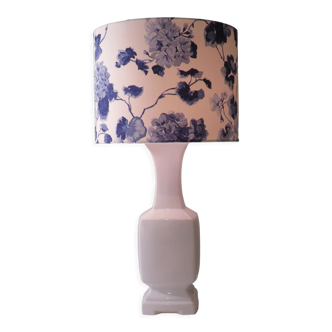 White mid-century ceramic table lamp