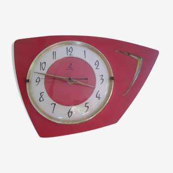 Red formica Jaz transistor clock