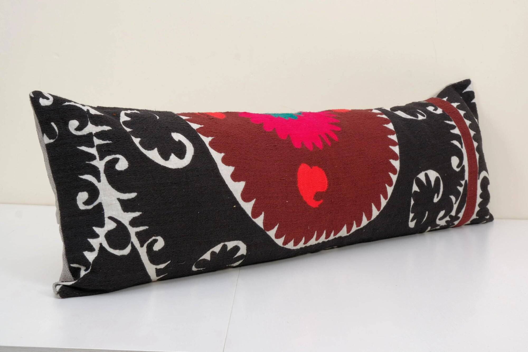 Vintage embroidered cushion cover 104x36 cm