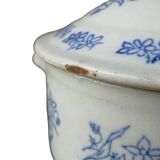 French antique glazed stoneware soup tureen, Saint Uze 6.3"