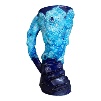 Vase en céramique fat lava vallauris années 60/70