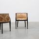 Pair of Ebonised Tub Armchairs with Floral Upholstery, France, Circa 1900