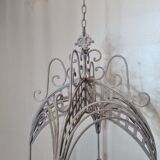 Lantern-shaped pendant lamp for iron flowers