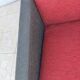 Fauteuil vintage rouge et noir 1960