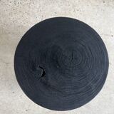 Monoxyl sofa end in black mango tree tripod half-sphere tray h:45 d:44