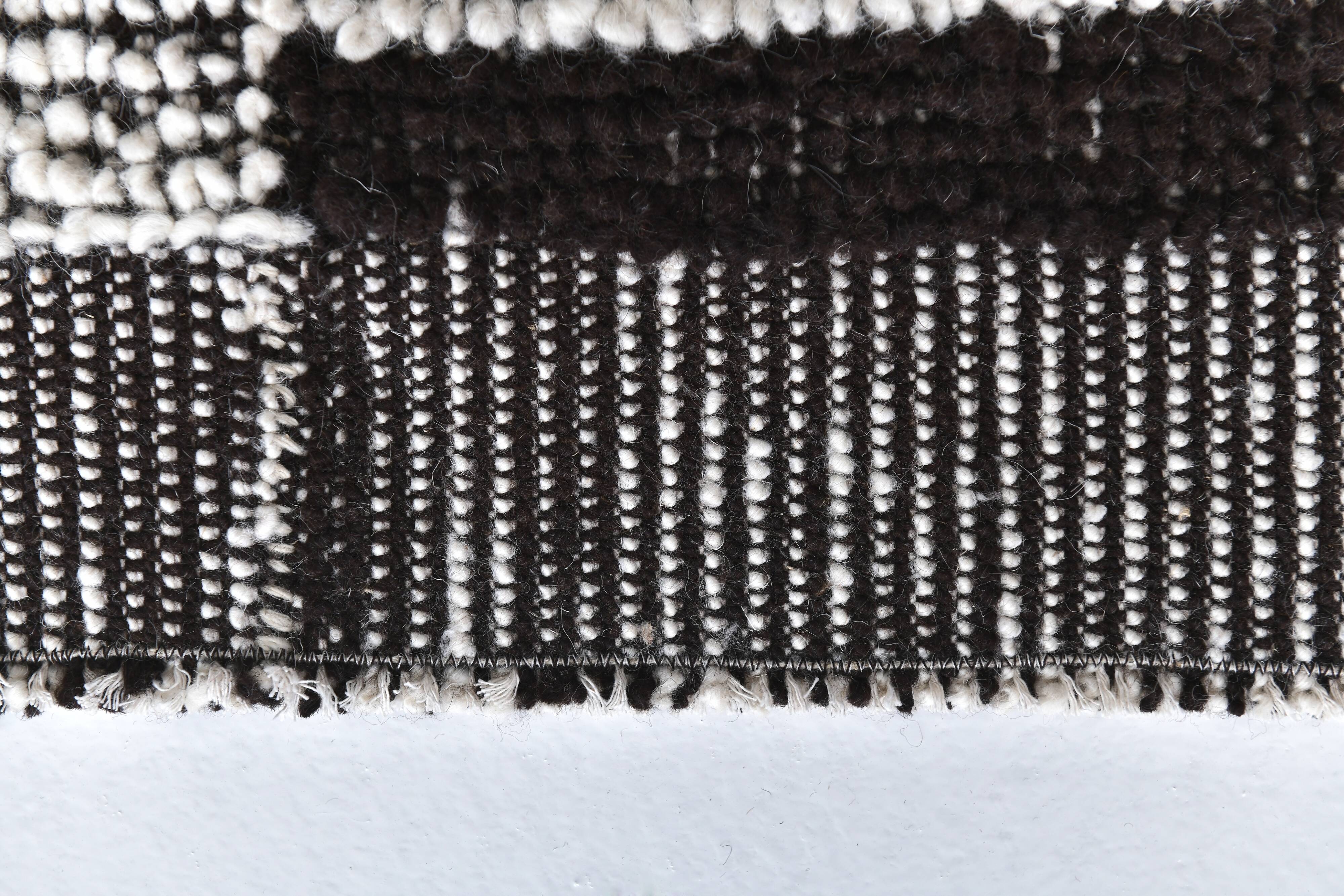 7x10 Chunky Wool Striped Handmade Rug, 206x295Cm