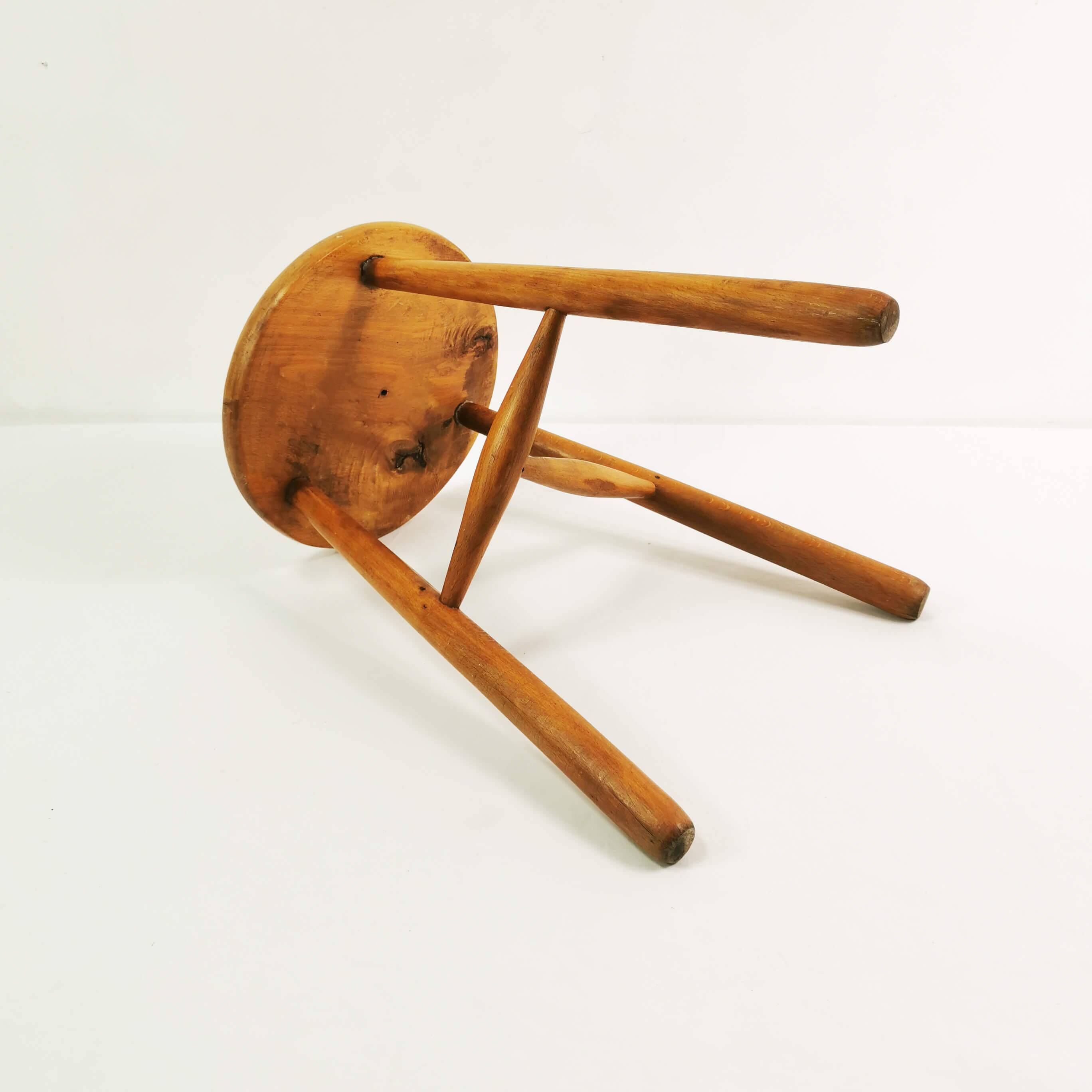 Tabouret trépied style Mid-Century, Danemark, années 1960
