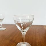 7 verres à vin blanc ciselés art deco années 20/30