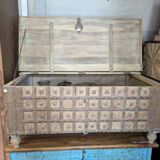Authentic old Rajasthan chest / trunk hammered teak metal