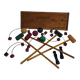 old wooden parlor croquet game "le croquet joli" in its box