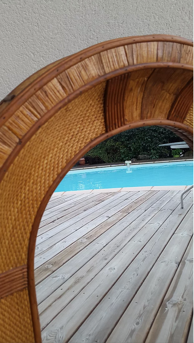 Year rattan mirror 70 94x61cm