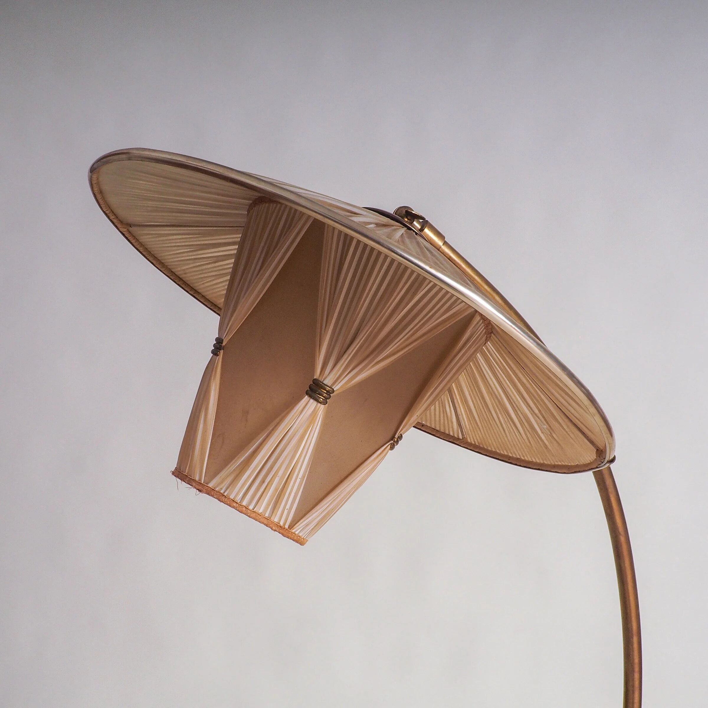 50s floor lamp with pleated shade