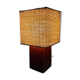 Scandinavian lamp in teak and rope years 60-70