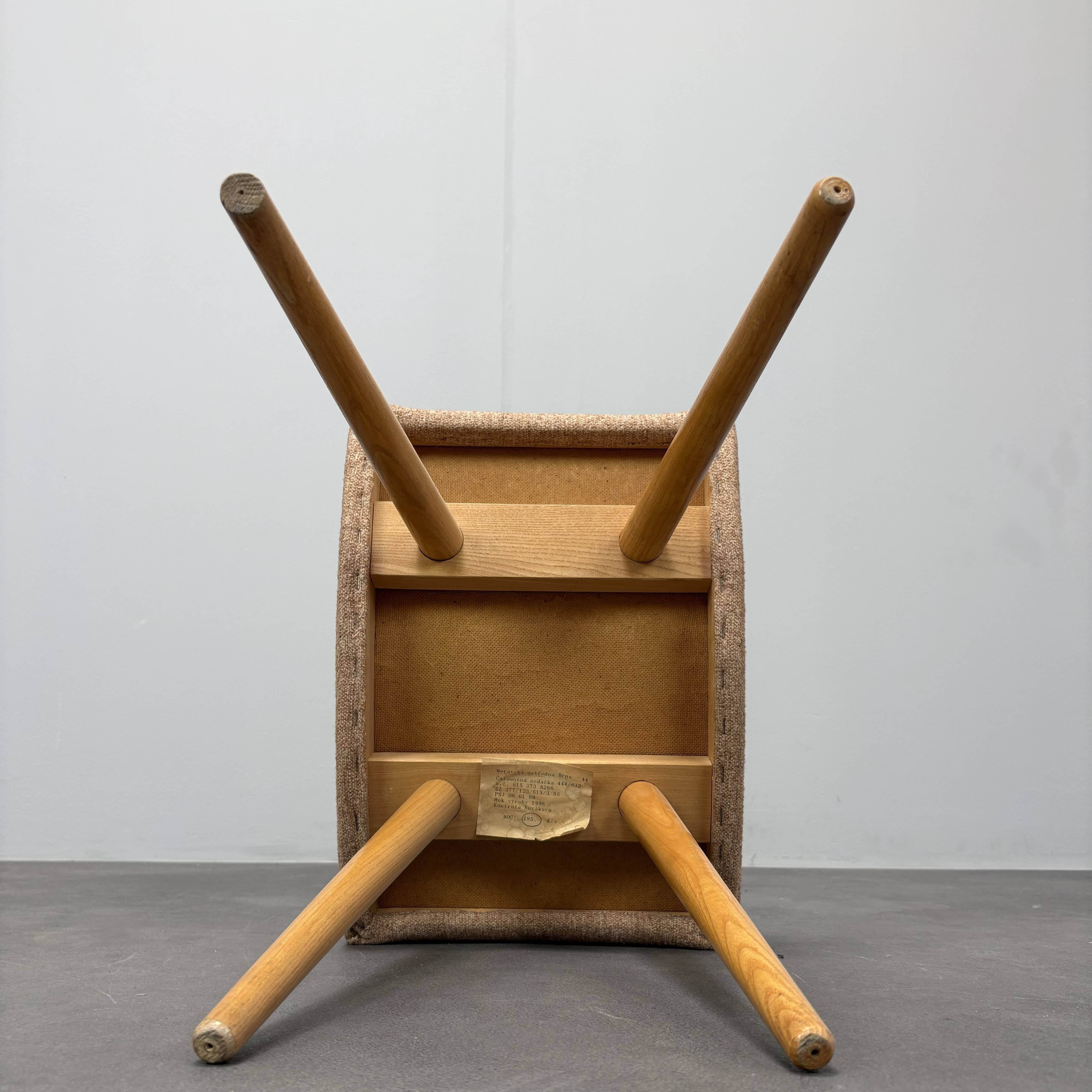 Vintage Footstool by Moravská Ústředna Brno, 1988, Czechoslovakia