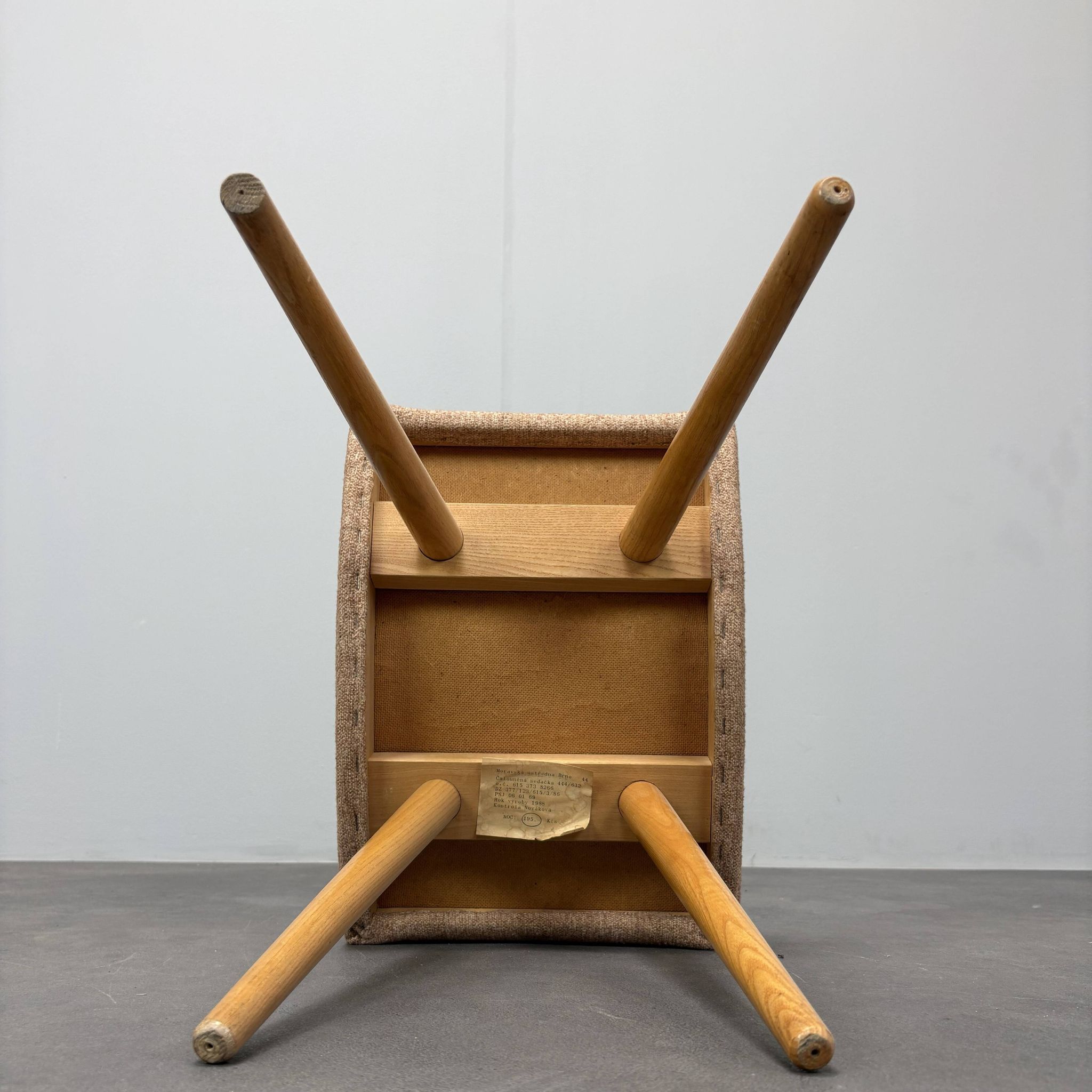 Vintage Footstool by Moravská Ústředna Brno, 1988, Czechoslovakia
