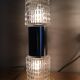 Pair of 70 years double wall light in chrome and glass