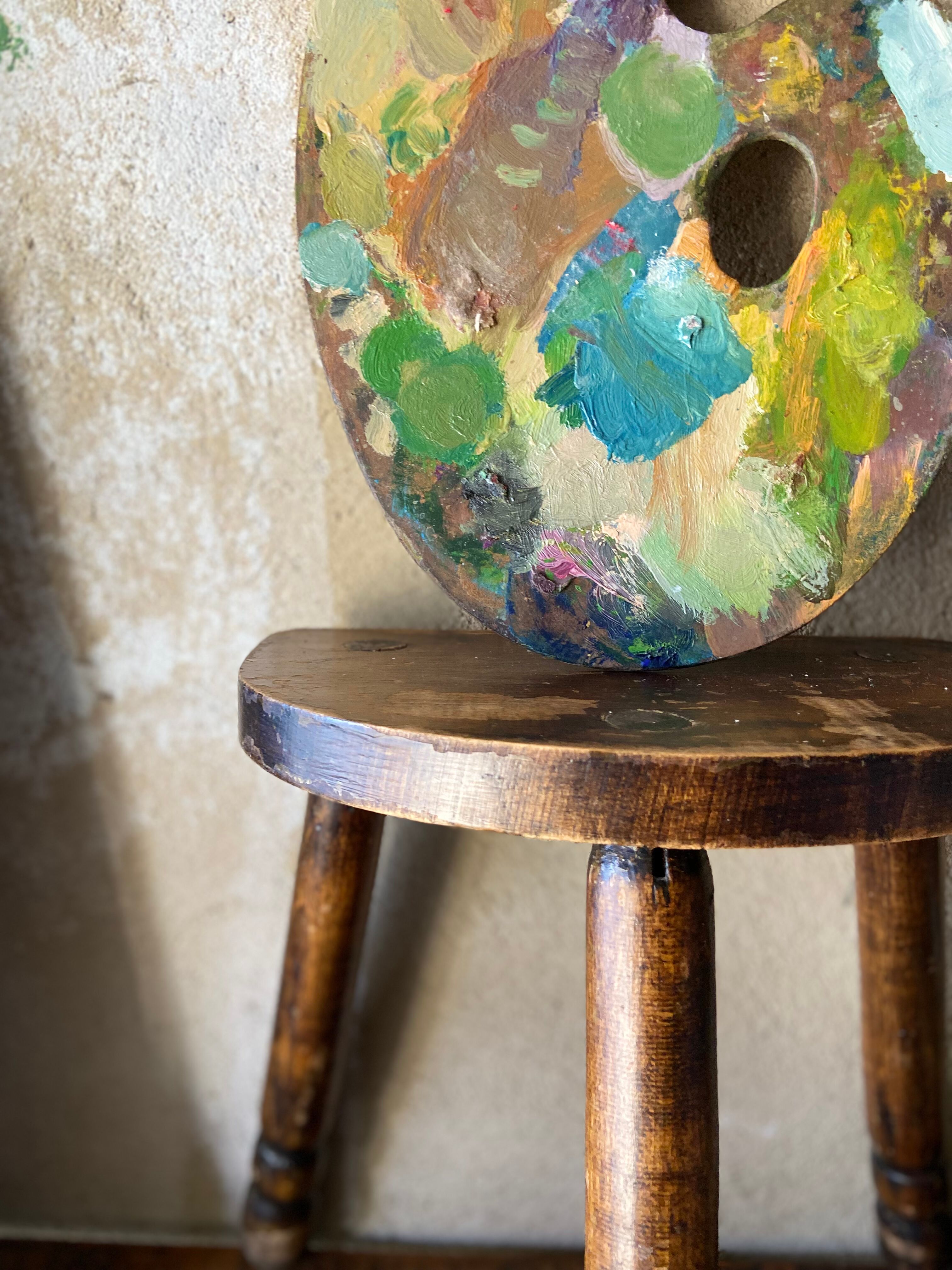 Rustic tripod stool
