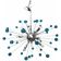 Chandelier murano glass sputnik blue italian handmade
