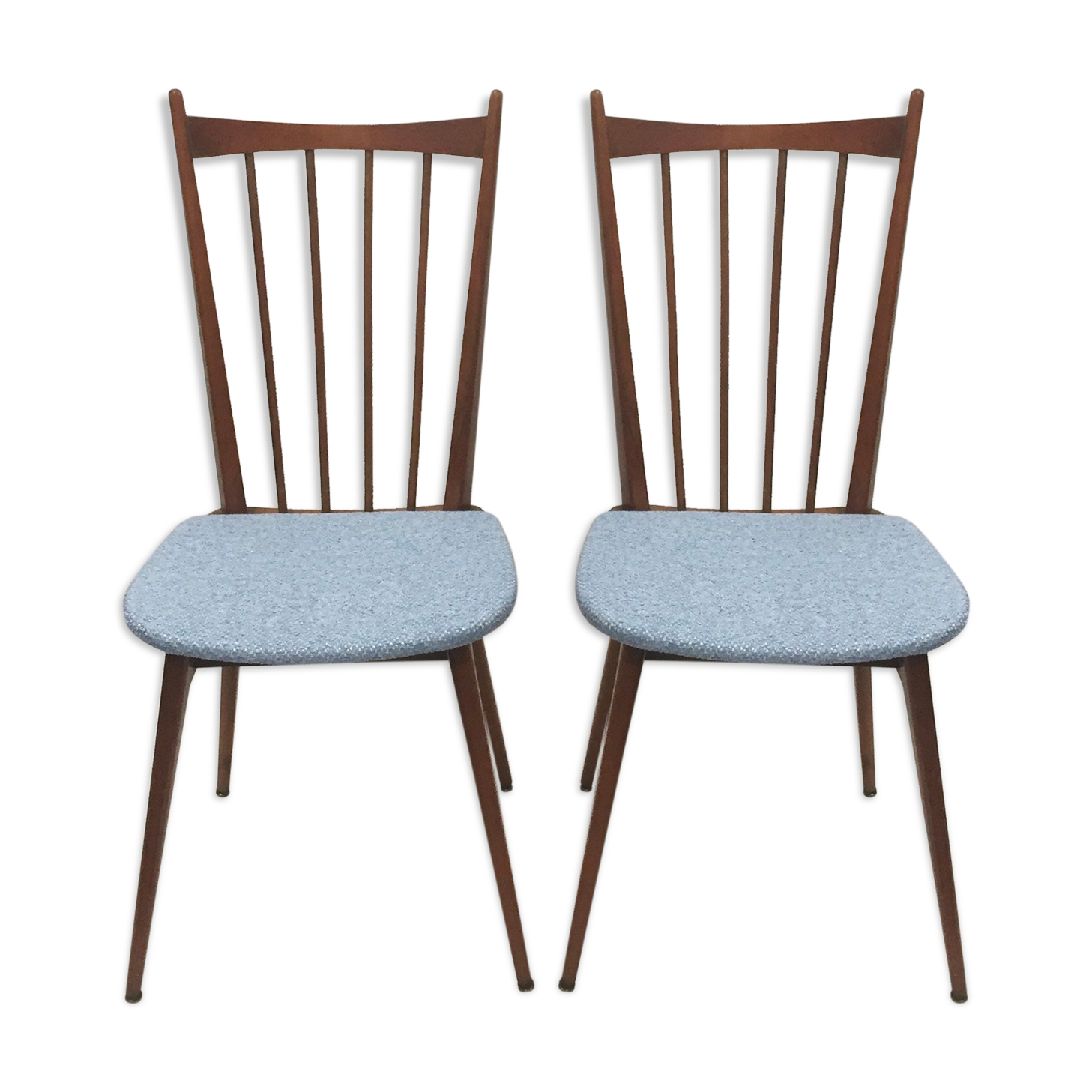 Pair of 60s reupholstered chairs