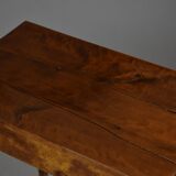 Table d'appoint ancienne en noyer, fin du XIXe siècle – restaurée