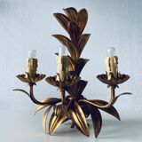 Golden leaf wall light