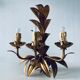 Golden leaf wall light