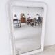 White lacquered wood mirror