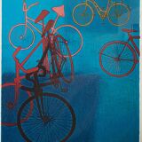 "Bicycles" lithograph by Daniel Riberzani