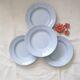 Set of 4 Moulin des Loups soup plates, vintage French, rustic