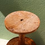 Turned wooden pedestal table