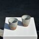 Set of 2 cups in Indonesian ceramic (brown & speckled glazed matte)