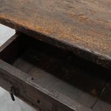 Spanish Oak Side Table or Console, 17th Century