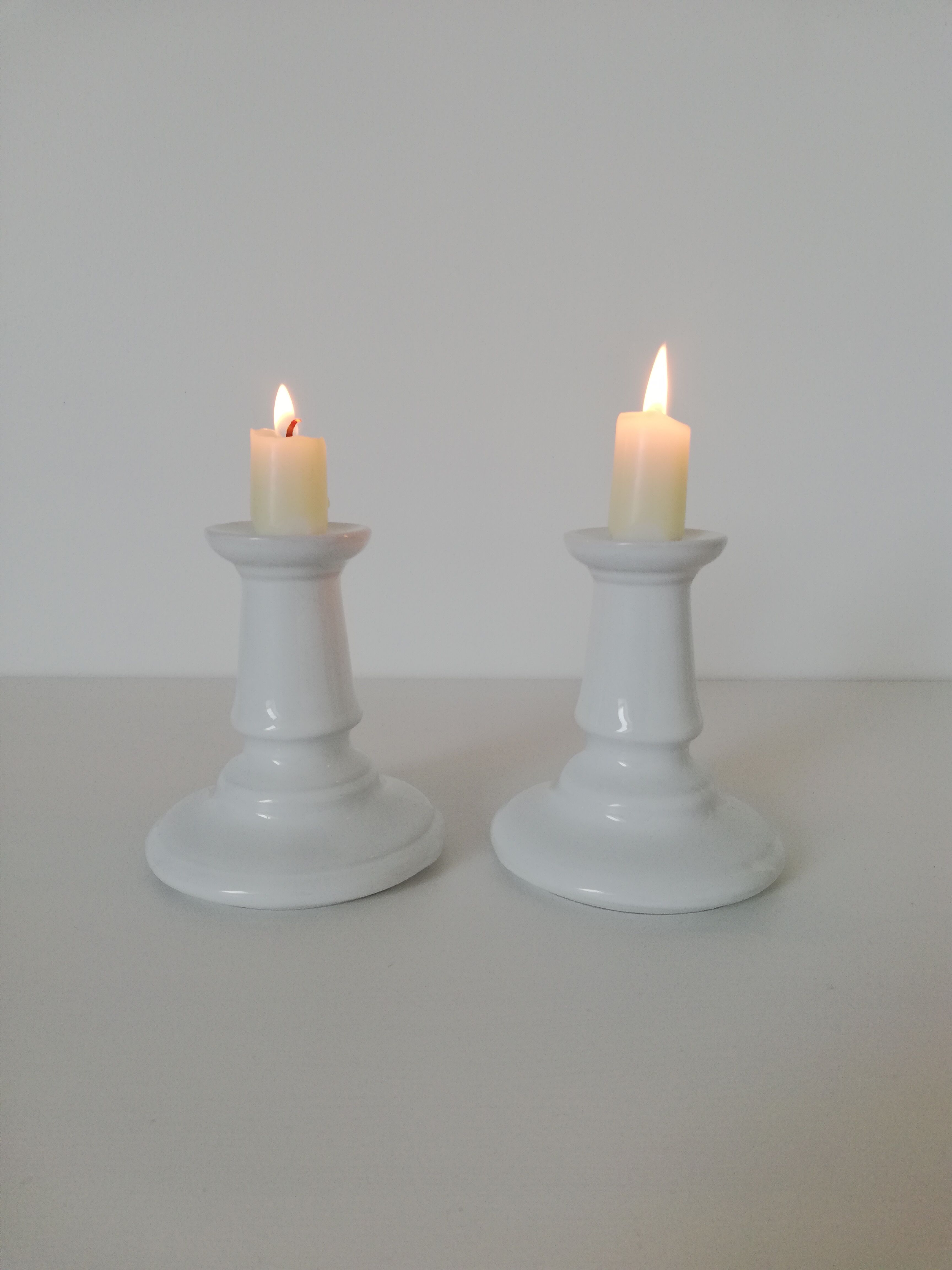 Vintage ceramic candle holders