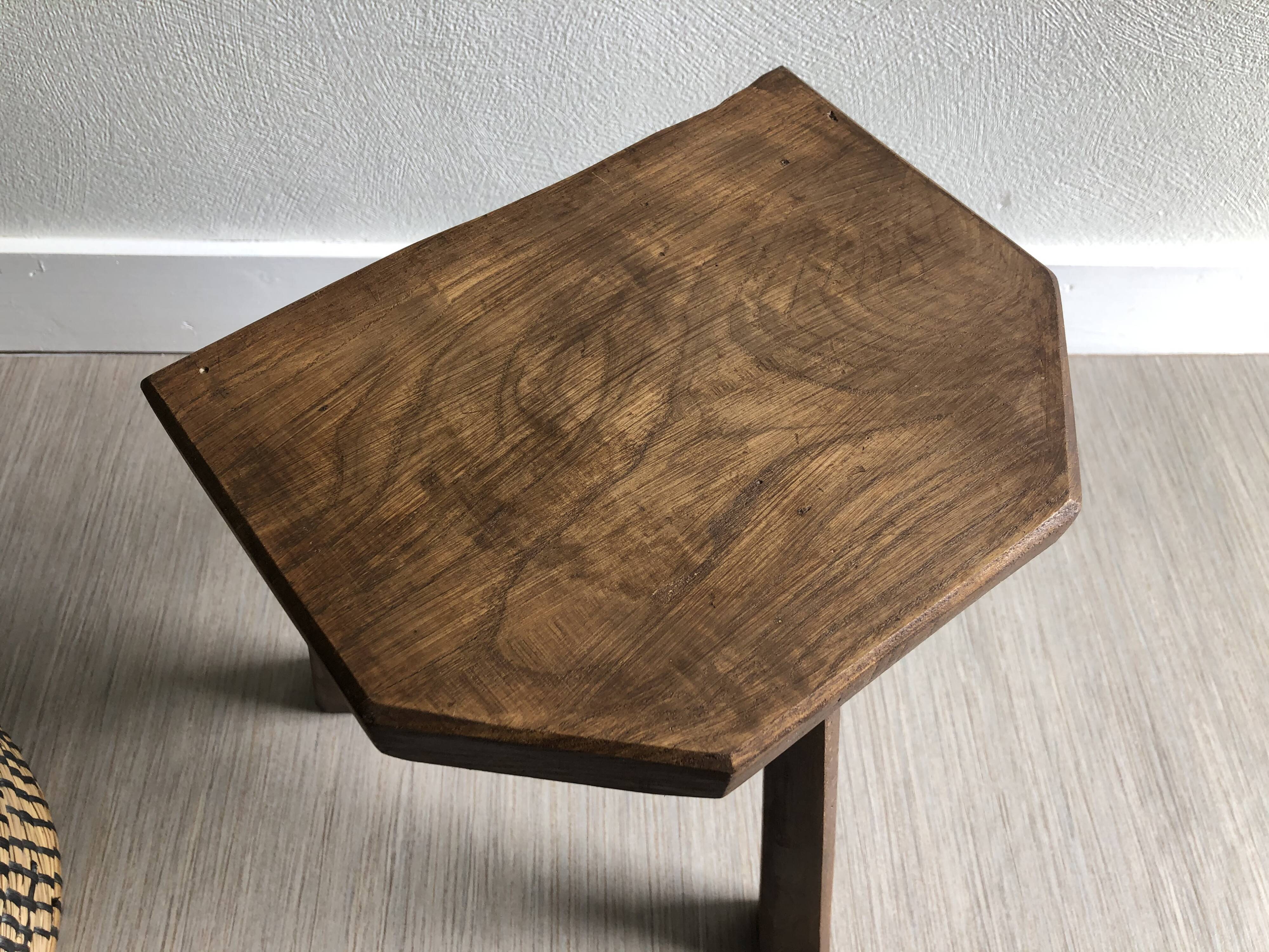 Wooden tripod stool