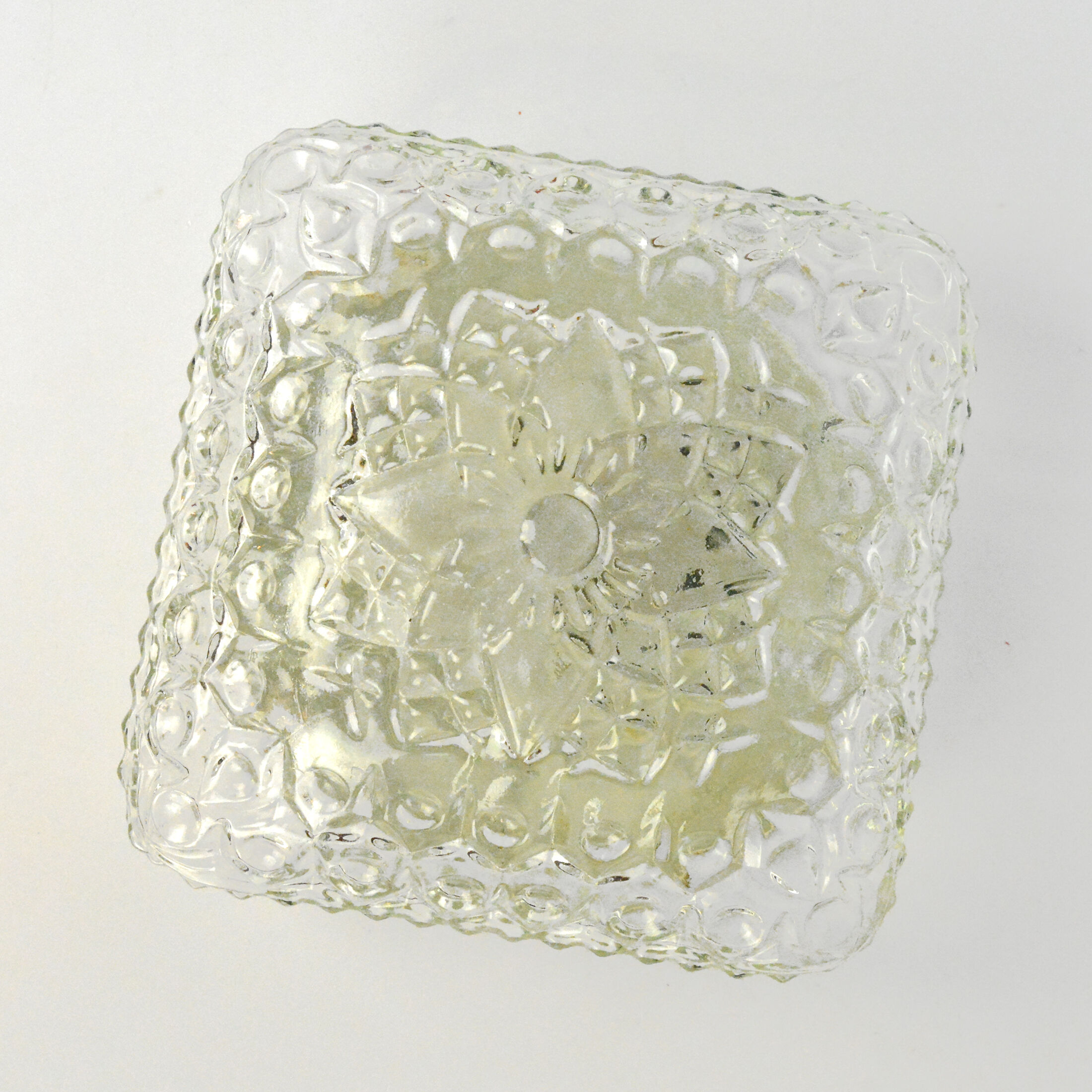 1970s modern glass plafond HP Leuchten, Germany