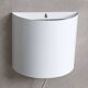 Vintage half round wall lamp - white metal